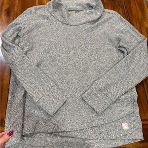 Cozy Gray Cowl Neck Women's Sweater